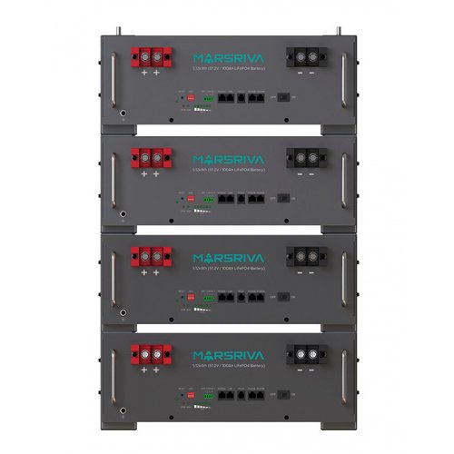 Аккумуляторная батарея Marsriva LiFePO4 51.2V 100Ah 5.12kWh (MR-LFP5.12-LRT) купить в Украине: Киев, Днепр, Харьков, Одесса  | Низкая цена, отзывы, характеристики от TELEMART фото