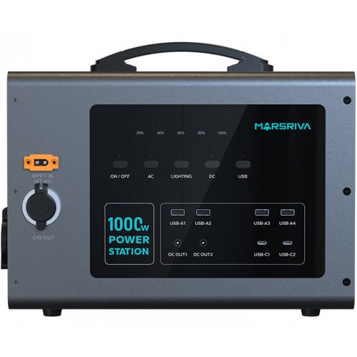 Зарядна станція Marsriva MP10 V2 1000W 1176Wh купити в Україні: Київ, Львів, Хмельницький, Тернопіль, Івано-Франківськ | Низька ціна, відгуки, характеристики від TELEMART фото