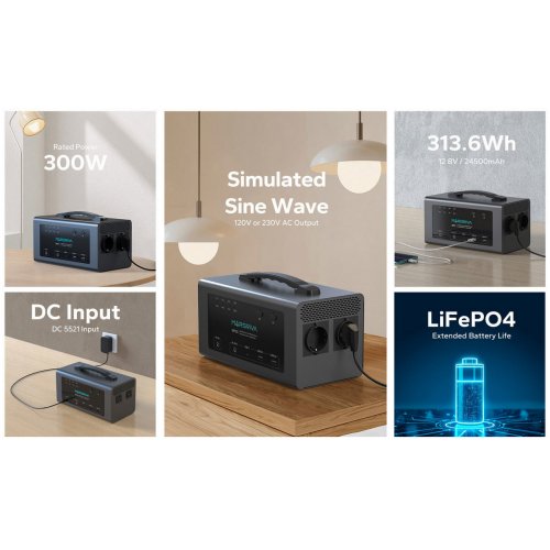 Зарядна станція Marsriva MP3S V2 300W 313.6Wh купити в Україні: Київ, Львів, Хмельницький, Тернопіль, Івано-Франківськ | Низька ціна, відгуки, характеристики від TELEMART фото