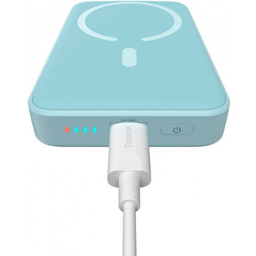 Powerbank Baseus Wireless Magnetic Mini 10000mAh 20W (P10022100312-00) Blue купить в Украине: Киев, Днепр, Харьков, Одесса  | Низкая цена, отзывы, характеристики от TELEMART фото