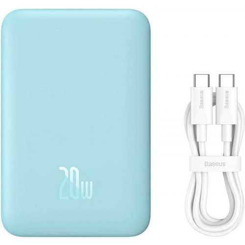 Powerbank Baseus Wireless Magnetic Mini 10000mAh 20W (P10022100312-00) Blue купить в Украине: Киев, Днепр, Харьков, Одесса  | Низкая цена, отзывы, характеристики от TELEMART фото