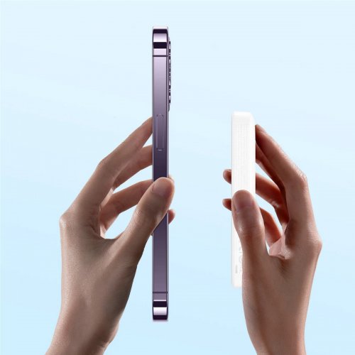 Powerbank Baseus Wireless Magnetic Mini 10000mAh 20W (P10022100212-00) White купить в Украине: Киев, Днепр, Харьков, Одесса  | Низкая цена, отзывы, характеристики от TELEMART фото