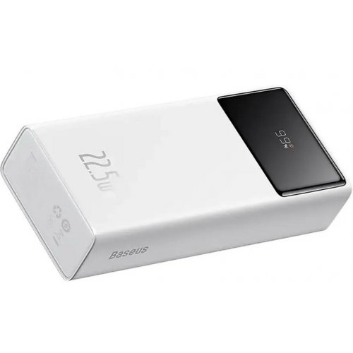 Powerbank Baseus Star-Lord Digital 30000mAh 22.5W (PPXJ080102) White купить в Украине: Киев, Днепр, Харьков, Одесса  | Низкая цена, отзывы, характеристики от TELEMART фото