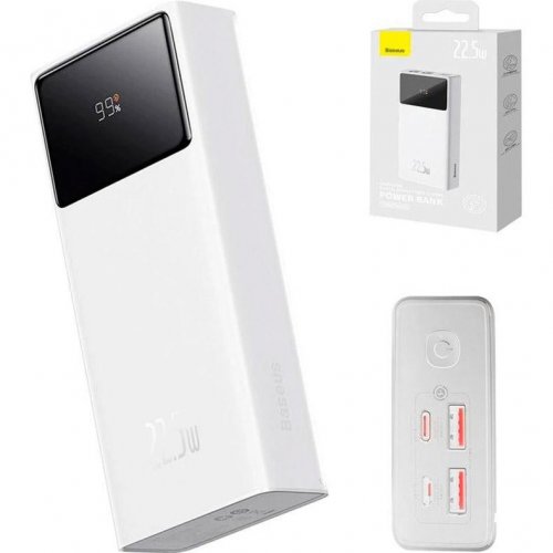 Powerbank Baseus Star-Lord Digital 20000mAh 22.5W (PPXJ080002) White купити в Україні: Київ, Львів, Хмельницький, Тернопіль, Івано-Франківськ | Низька ціна, відгуки, характеристики від TELEMART фото