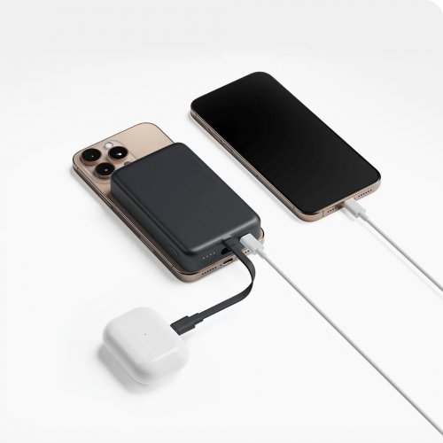 Powerbank Xiaomi 10000mAh 33W Magnetic Integrated Cable (BHR9823GL) Gray купить в Украине: Киев, Днепр, Харьков, Одесса  | Низкая цена, отзывы, характеристики от TELEMART фото