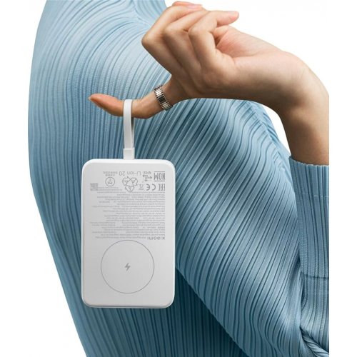 Powerbank Xiaomi 10000mAh 33W Magnetic Integrated Cable (BHR9822GL) White купить в Украине: Киев, Днепр, Харьков, Одесса  | Низкая цена, отзывы, характеристики от TELEMART фото