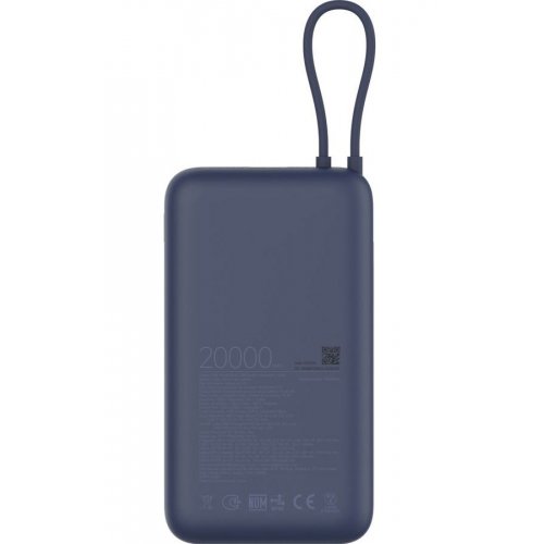 Powerbank Xiaomi 20000mAh 33W Integrated Cable (BHR8975GL) Blue купить в Украине: Киев, Днепр, Харьков, Одесса  | Низкая цена, отзывы, характеристики от TELEMART фото