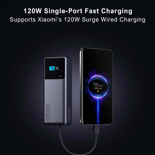 Powerbank Xiaomi 10000mAh 165W Integrated Cable (BHR9361GL) Grey купить в Украине: Киев, Днепр, Харьков, Одесса  | Низкая цена, отзывы, характеристики от TELEMART фото