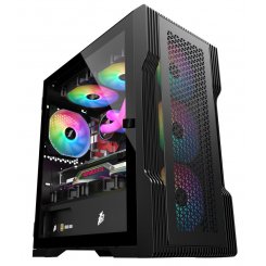 Корпус 1stPlayer T3-4F1-BK без БП Black (Восстановлено продавцом, 871571)