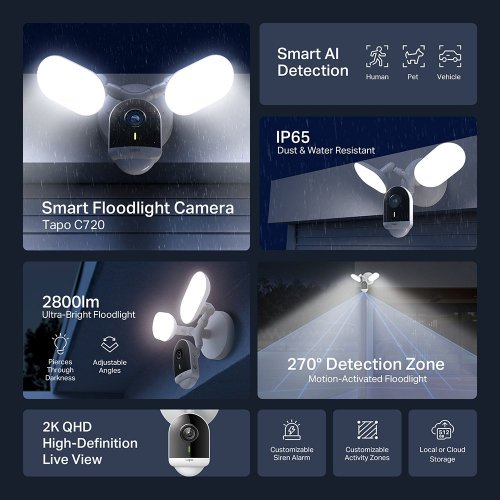 IP-камера TP-LINK Tapo C720 купити в Україні: Київ, Львів, Хмельницький, Тернопіль, Івано-Франківськ | Низька ціна, відгуки, характеристики від TELEMART фото