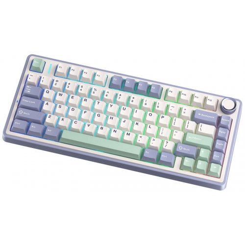 Уцінка клавіатура AULA F75 Gasket Leobog Greywood V3 Wireless (6948391208640) White (Розкрита упаковка, 871650) купити в Україні: Київ, Львів, Хмельницький, Тернопіль, Івано-Франківськ | Низька ціна, відгуки, характеристики від TELEMART фото