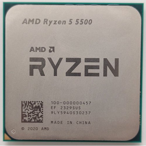 Процессор AMD Ryzen 5 5500 3.6(4.2)GHz 16MB sAM4 Tray (100-000000457) (Восстановлено продавцом, 871661) купить в Украине: Киев, Днепр, Харьков, Одесса  | Проверка совместимости, низкая цена, отзывы, характеристики от TELEMART фото