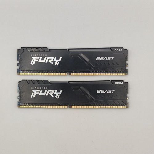 Озу Kingston DDR4 16GB (2x8GB) 3200Mhz FURY Beast Black (KF432C16BBK2/16) (Восстановлено продавцом, 871669) купить в Украине: Киев, Днепр, Харьков, Одесса  | Проверка совместимости, низкая цена, отзывы, характеристики от TELEMART фото