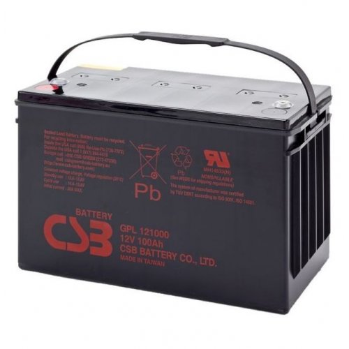 Акумуляторна батарея CSB 12V 100Ah (GPL121000) купити в Україні: Київ, Львів, Хмельницький, Тернопіль, Івано-Франківськ | Низька ціна, відгуки, характеристики від TELEMART фото