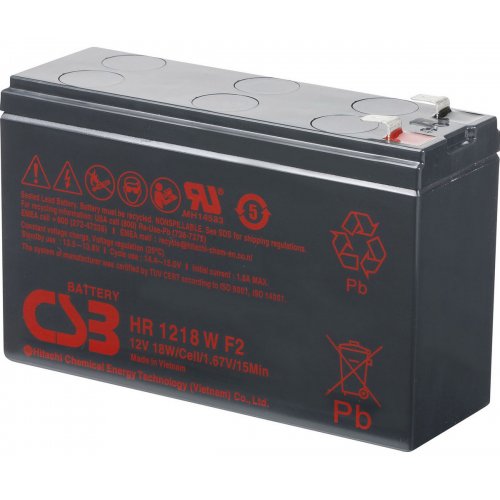 Акумуляторна батарея CSB 12V 4.5Ah (HR1218WF2) купити в Україні: Київ, Львів, Хмельницький, Тернопіль, Івано-Франківськ | Низька ціна, відгуки, характеристики від TELEMART фото