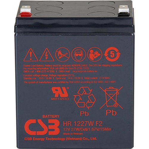 Аккумуляторная батарея CSB 12V 6.5Ah (HR1227WF2) купить в Украине: Киев, Днепр, Харьков, Одесса  | Низкая цена, отзывы, характеристики от TELEMART фото