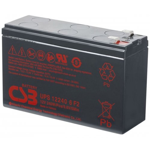 Акумуляторна батарея CSB 12V 5Ah (UPS122406F2) купити в Україні: Київ, Львів, Хмельницький, Тернопіль, Івано-Франківськ | Низька ціна, відгуки, характеристики від TELEMART фото