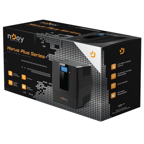 ДБЖ NJOY Horus Plus 800 USB (PWUP-LI080H1-AZ01B) купити в Україні: Київ, Львів, Хмельницький, Тернопіль, Івано-Франківськ | Низька ціна, відгуки, характеристики від TELEMART фото