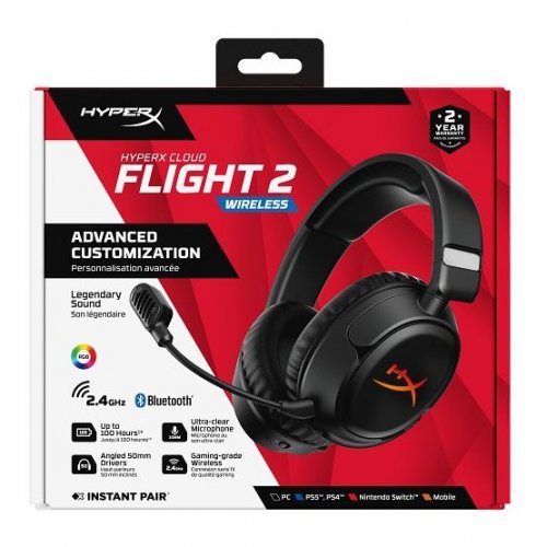 Наушники HyperX Cloud Flight 2 (B5VC4AA) Black купить в Украине: Киев, Днепр, Харьков, Одесса  | Низкая цена, отзывы, характеристики от TELEMART фото