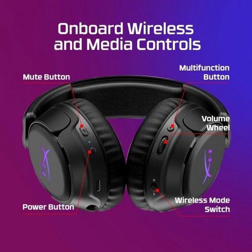 Наушники HyperX Cloud Flight 2 (B5VC4AA) Black купить в Украине: Киев, Днепр, Харьков, Одесса  | Низкая цена, отзывы, характеристики от TELEMART фото