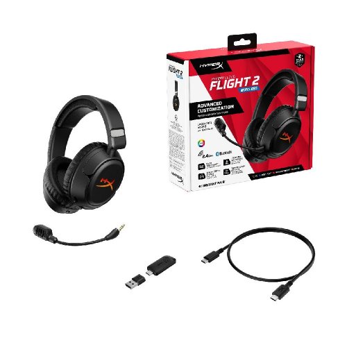 Наушники HyperX Cloud Flight 2 Wireless (B5VC4AA) Black купить в Украине | Telemart фото