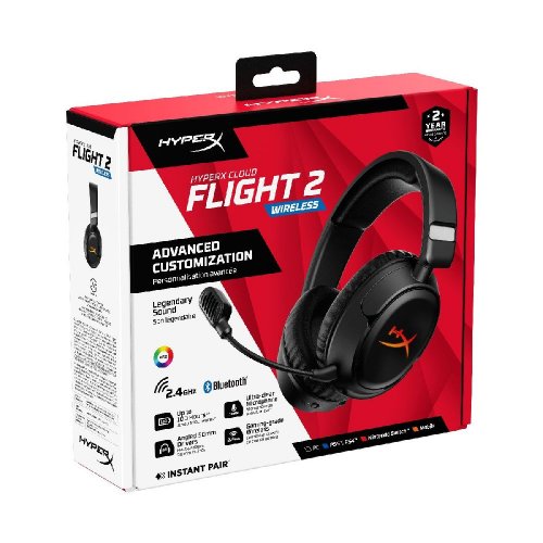 Наушники HyperX Cloud Flight 2 Wireless (B5VC4AA) Black купить в Украине | Telemart фото