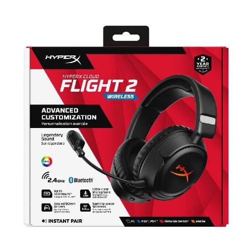 Наушники HyperX Cloud Flight 2 Wireless (B5VC4AA) Black купить в Украине | Telemart фото