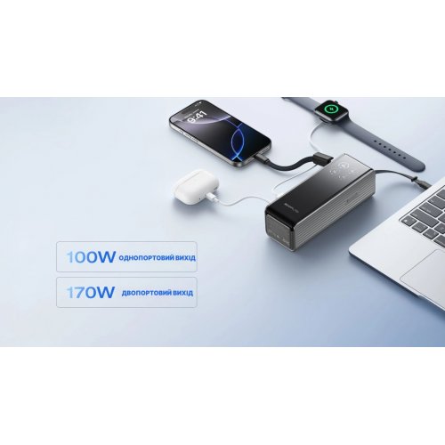 Powerbank EcoFlow RAPID 25000mAh 100W (EF-RAPID25K100W-B-EU) Black купить в Украине: Киев, Днепр, Харьков, Одесса  | Низкая цена, отзывы, характеристики от TELEMART фото