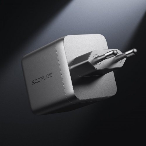 Мережевий зарядний пристрій EcoFlow RAPID Pro USB + 2 x USB Type-C 100W (EFA-100W-GAN-CHARGER-EU) Silver купити в Україні: Київ, Львів, Хмельницький, Тернопіль, Івано-Франківськ | Низька ціна, відгуки, характеристики від TELEMART фото