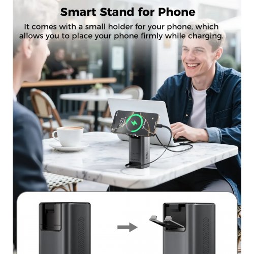 Powerbank Choetech B815C TFT 20000mAh 130W Black купить в Украине: Киев, Днепр, Харьков, Одесса  | Низкая цена, отзывы, характеристики от TELEMART фото