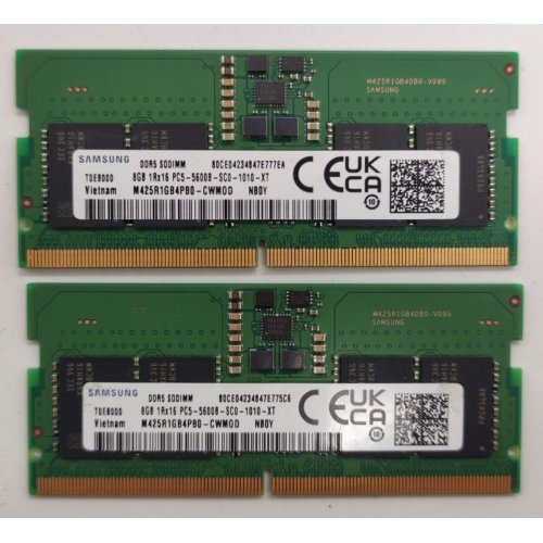 Озп Samsung SODIMM DDR5 16GB (2x8GB) 5600Mhz (M425R1GB4PB0-CWMOD) (Відновлено продавцем, 871889) купити в Україні: Київ, Львів, Хмельницький, Тернопіль, Івано-Франківськ | Перевірка сумісності, низька ціна, відгуки, характеристики від TELEMART фото
