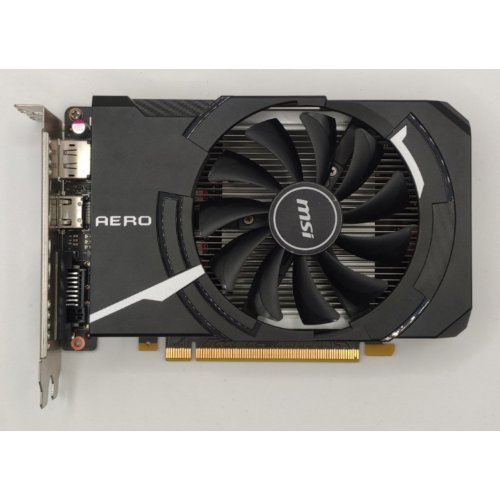 Видеокарта MSI GeForce GTX 1050 Ti AERO ITX OC 4096MB (GTX 1050 Ti AERO ITX 4G OCV1) (Восстановлено продавцом, 871898) купить в Украине: Киев, Днепр, Харьков, Одесса  | Проверка совместимости, низкая цена, отзывы, характеристики от TELEMART фото