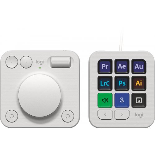 Клавиатура Logitech MX Creative Console (920-012932) Pale Grey купить в Украине: Киев, Днепр, Харьков, Одесса  | Низкая цена, отзывы, характеристики от TELEMART фото