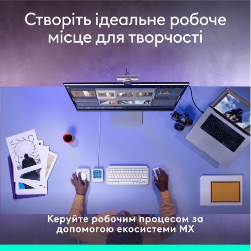 Клавиатура Logitech MX Creative Console (920-012932) Pale Grey купить в Украине: Киев, Днепр, Харьков, Одесса  | Низкая цена, отзывы, характеристики от TELEMART фото