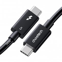 Кабель Choetech Thunderbolt 5 USB Type-C to USB Type-C 8K 1m (A3011) Black