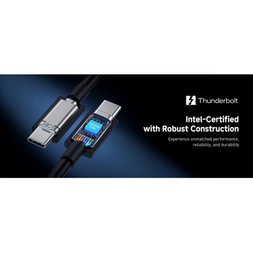 Кабель Choetech Thunderbolt 5 USB Type-C to USB Type-C 8K 1m (A3011) Black купить в Украине: Киев, Днепр, Харьков, Одесса  | Низкая цена, отзывы, характеристики от TELEMART фото