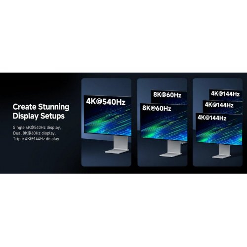 Кабель Choetech Thunderbolt 5 USB Type-C to USB Type-C 8K 1m (A3011) Black купить в Украине: Киев, Днепр, Харьков, Одесса  | Низкая цена, отзывы, характеристики от TELEMART фото