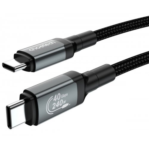 Кабель Choetech USB Type-C to USB Type-C 8K 2m (XCC-1042) Black купить в Украине: Киев, Днепр, Харьков, Одесса  | Низкая цена, отзывы, характеристики от TELEMART фото