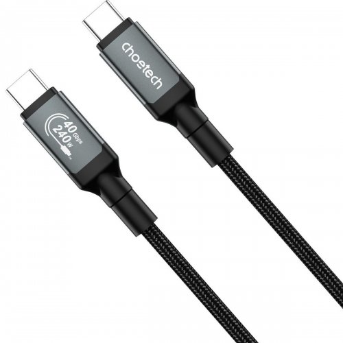 Кабель Choetech USB Type-C to USB Type-C 8K 2m (XCC-1042) Black купить в Украине: Киев, Днепр, Харьков, Одесса  | Низкая цена, отзывы, характеристики от TELEMART фото