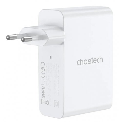Сетевое зарядное устройство Choetech USB + 3 x USB Type-C 100W (PD9002) White купить в Украине: Киев, Днепр, Харьков, Одесса  | Низкая цена, отзывы, характеристики от TELEMART фото