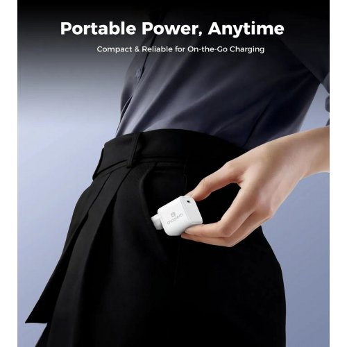 Мережевий зарядний пристрій Choetech USB Type-C 100W (PD9031) White купити в Україні: Київ, Львів, Хмельницький, Тернопіль, Івано-Франківськ | Низька ціна, відгуки, характеристики від TELEMART фото