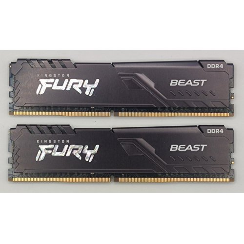 Озп Kingston DDR4 16GB (2x8GB) 3200Mhz FURY Beast Black (KF432C16BBK2/16) (Відновлено продавцем, 872137) купити в Україні: Київ, Львів, Хмельницький, Тернопіль, Івано-Франківськ | Перевірка сумісності, низька ціна, відгуки, характеристики від TELEMART фото