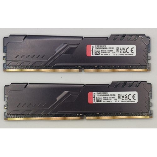 Озп Kingston DDR4 16GB (2x8GB) 3200Mhz FURY Beast Black (KF432C16BBK2/16) (Відновлено продавцем, 872137) купити в Україні: Київ, Львів, Хмельницький, Тернопіль, Івано-Франківськ | Перевірка сумісності, низька ціна, відгуки, характеристики від TELEMART фото