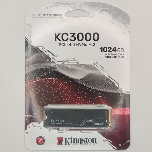Ssd-диск Kingston KC3000 3D NAND TLC 1TB M.2 (2280 PCI-E) NVMe x4 (SKC3000S/1024G) (Стан нового, 872314) купити в Україні: Київ, Львів, Хмельницький, Тернопіль, Івано-Франківськ | Перевірка сумісності, низька ціна, відгуки, характеристики від TELEMART фото