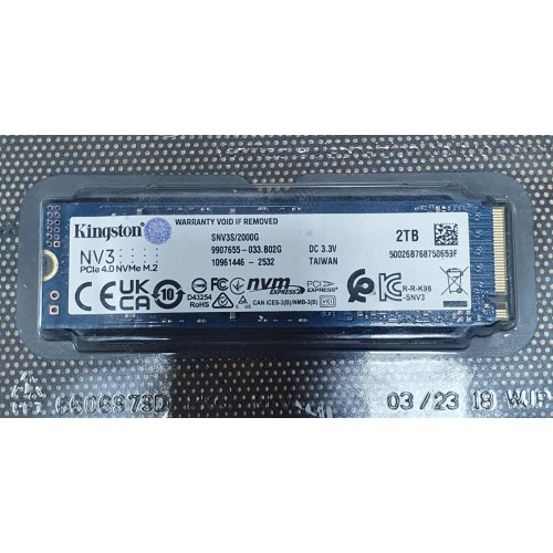Уцінка ssd-диск Kingston NV3 3D NAND 2TB M.2 (2280 PCI-E) NVMe x4 (SNV3S/2000G) (Сліди використання, 872365) купити в Україні: Київ, Львів, Хмельницький, Тернопіль, Івано-Франківськ | Перевірка сумісності, низька ціна, відгуки, характеристики від TELEMART фото