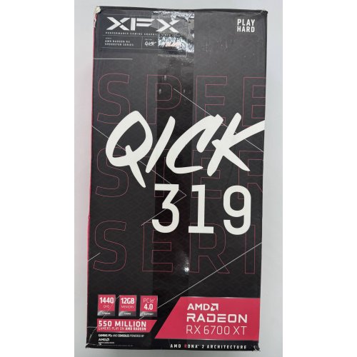 Відеокарта XFX Radeon RX 6700 XT SPEEDSTER QICK 319 BLACK 12288MB (RX-67XTYPBDP) (Відновлено продавцем, 872456) купити в Україні: Київ, Львів, Хмельницький, Тернопіль, Івано-Франківськ | Перевірка сумісності, низька ціна, відгуки, характеристики від TELEMART фото