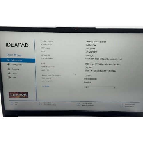 Ноутбук Lenovo IdeaPad Slim 3 15ABR8 (82XM009MPB) (Восстановлено продавцом, 872484) купить в Украине: Киев, Днепр, Харьков, Одесса  | Низкая цена, отзывы, характеристики от TELEMART фото