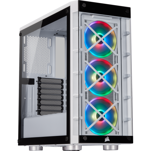Корпус Corsair iCUE 465X RGB Tempered glass без БП (CC-9011189-WW) White (Восстановлено продавцом, 872499) купить в Украине: Киев, Днепр, Харьков, Одесса  | Проверка совместимости, низкая цена, отзывы, характеристики от TELEMART фото