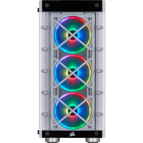 Корпус Corsair iCUE 465X RGB Tempered glass без БП (CC-9011189-WW) White (Восстановлено продавцом, 872499) купить в Украине: Киев, Днепр, Харьков, Одесса  | Проверка совместимости, низкая цена, отзывы, характеристики от TELEMART фото