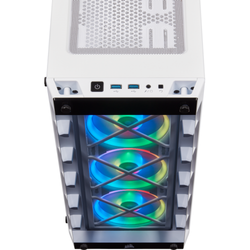 Корпус Corsair iCUE 465X RGB Tempered glass без БП (CC-9011189-WW) White (Восстановлено продавцом, 872499) купить в Украине: Киев, Днепр, Харьков, Одесса  | Проверка совместимости, низкая цена, отзывы, характеристики от TELEMART фото